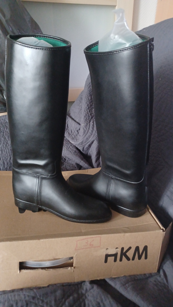 Bottes équitation HKM synthétique (36) neuf occasion