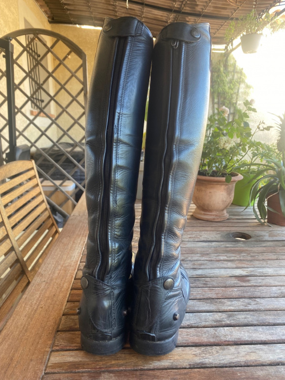 Bottes cuir Fabri noires occasion