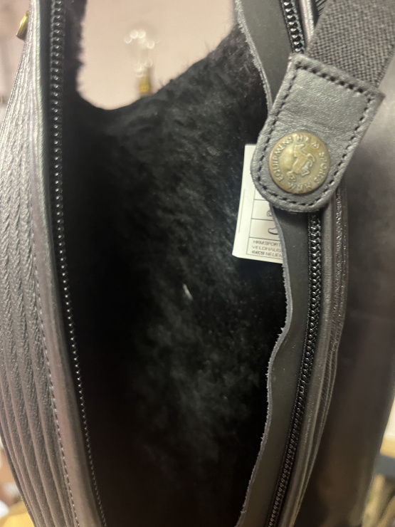 Bottes équitation HKM fourrées cuir noir 41 (neuf) occasion