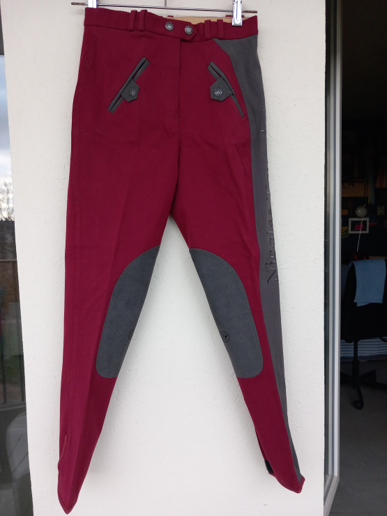 Pantalon équitation Nicolas Touzaint rouge T38 occasion