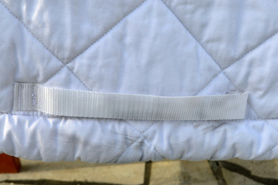 Tapis de selle Equithème blanc (cheval) occasion