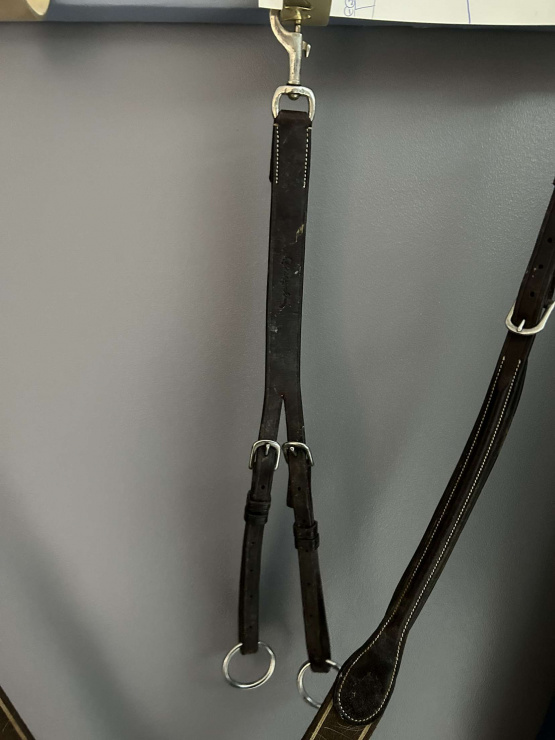 Collier de chasse & martingale marron (cheval) occasion