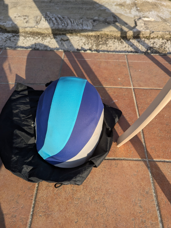 Casque de cross Equithème avec toque bleu (56) occasion