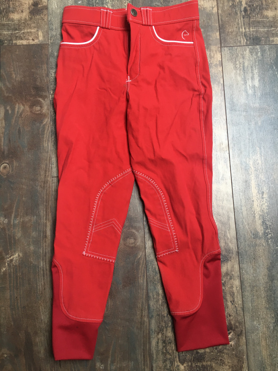Pantalon Equithème rouge 10 ans occasion