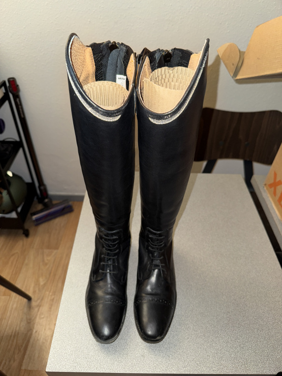 Bottes équitation HKM cuir noir (39) occasion