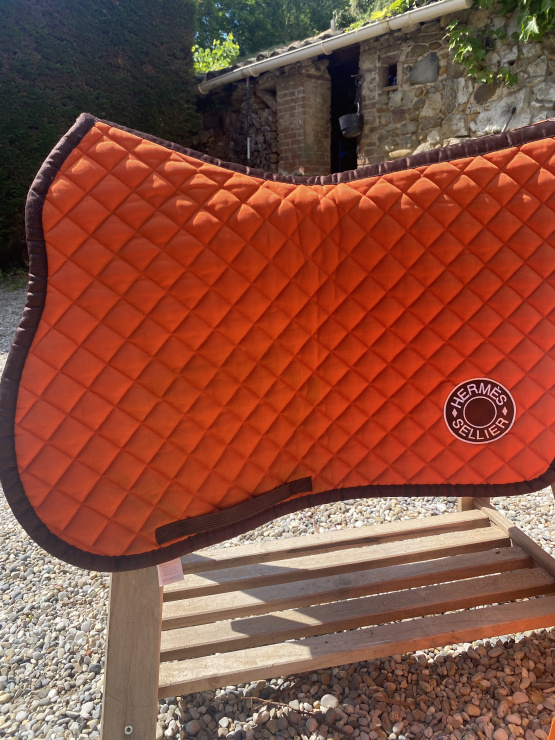 Tapis de selle Hermes orange occasion