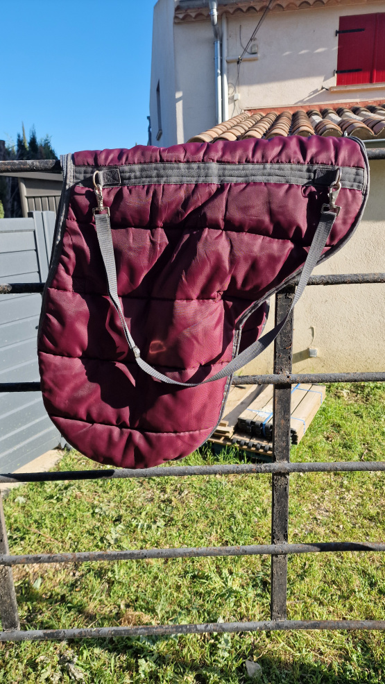 Sac / housse de selle mixte bordeaux et grise occasion