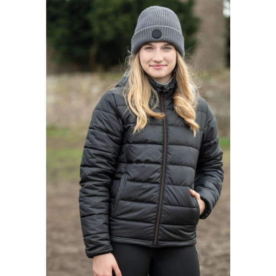 Blouson matelassée HKM ruby noir (13-14 ans) neuf occasion