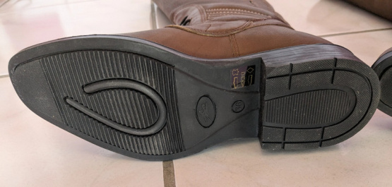 Bottes équitation Equithème cuir marron (36) occasion
