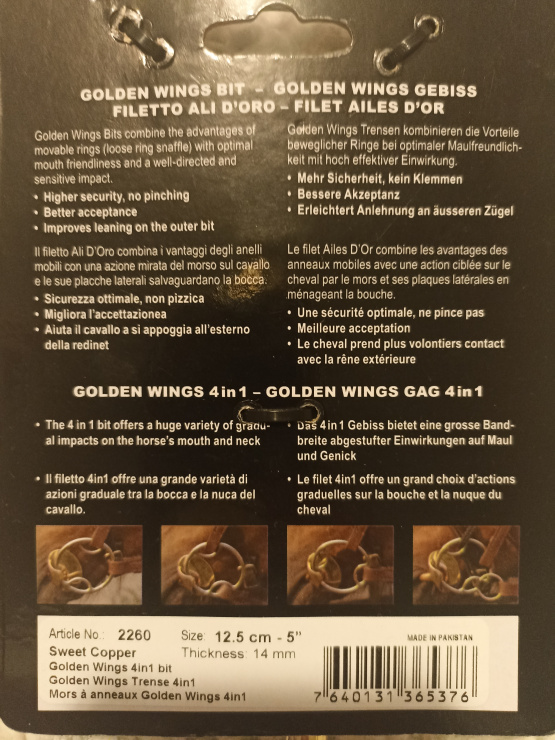 Mors Stubben Golden Wings 125 cm (neuf) occasion