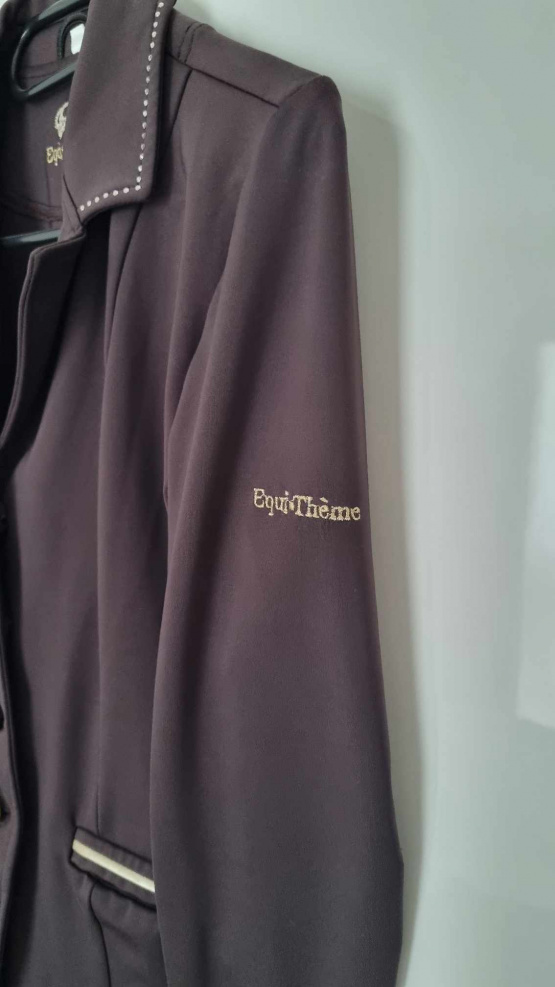 Veste concours Equithème marron strass (36) neuf occasion