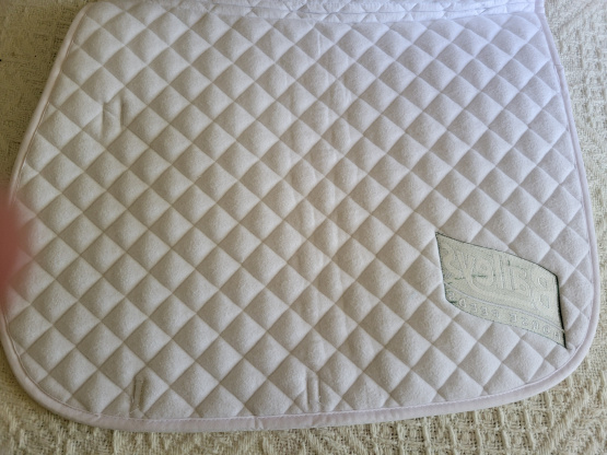 Tapis de selle Horse Feeds blanc (cheval) occasion