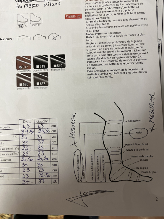 Bottes Sergio Grasso Grosseto T36 (neuf) occasion