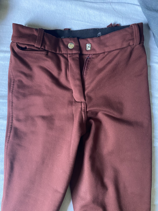 Pantalon équitation Fouganza rouge (8 ans) occasion