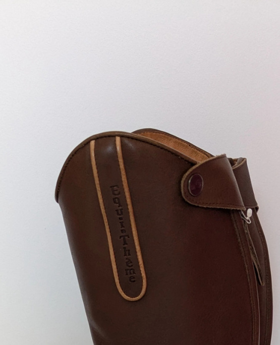Bottes équitation Equithème cuir marron (36) occasion