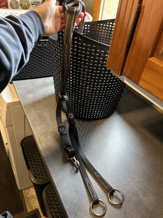 Collier de chasse + martinguale Fouganza (poney) occasion