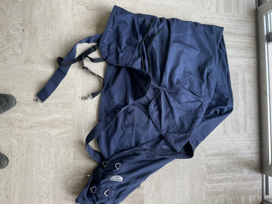 Couverture écurie Equithème bleu 145 cm occasion