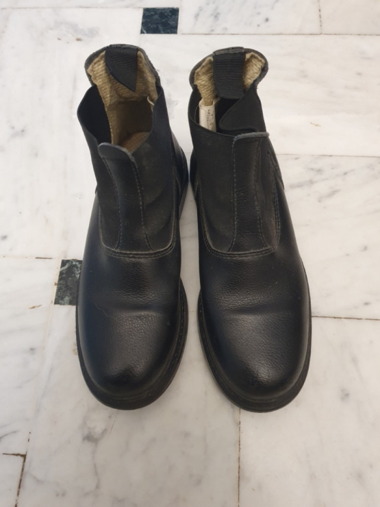 Bottines équitation Fouganza cuir T33 occasion