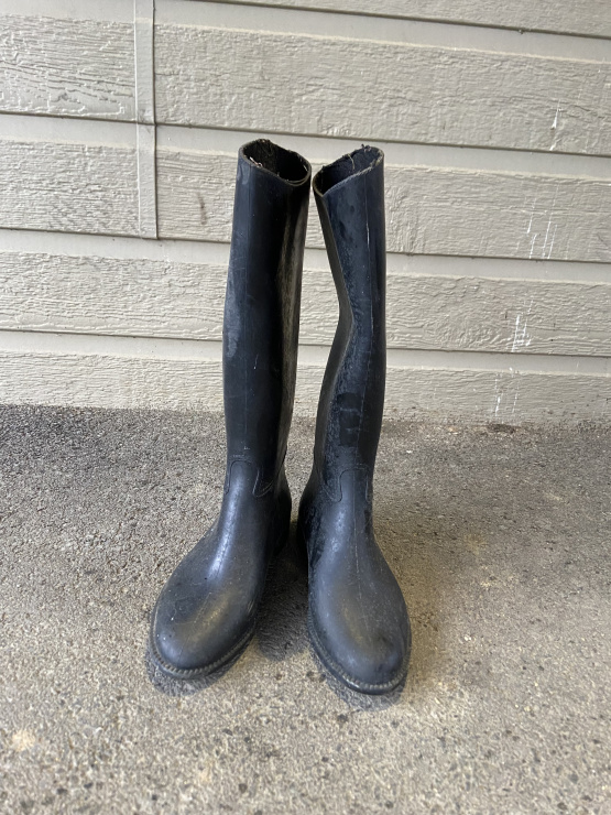 Bottes équitation Fouganza caoutchouc T35 occasion