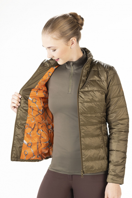 Blouson matelassé HKM Allure vert (XS) neuf occasion