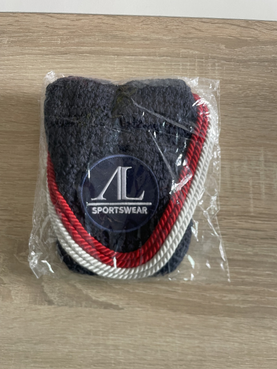 Bonnet A. Ledermann rouge & bleu (cheval) neuf occasion