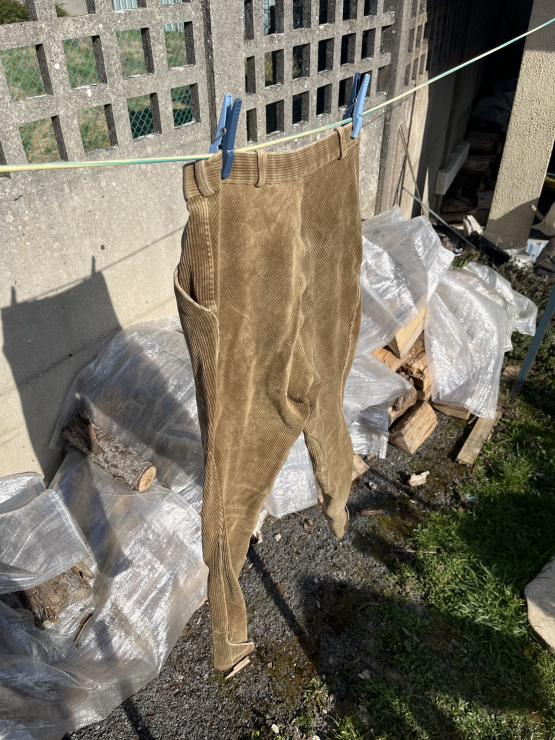 Pantalon équitation velours marron (40) occasion