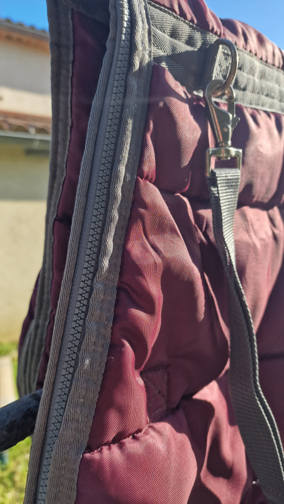 Sac / housse de selle mixte bordeaux et grise occasion