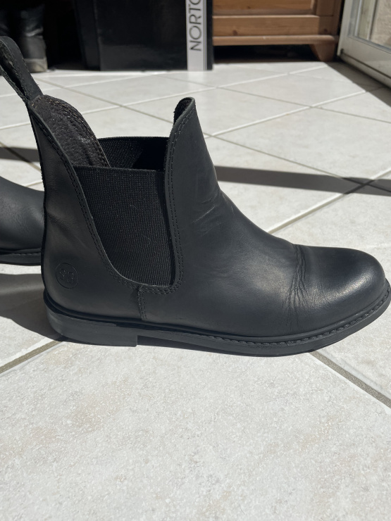 Boots Sellerie Baude cuir noir  (39) occasion