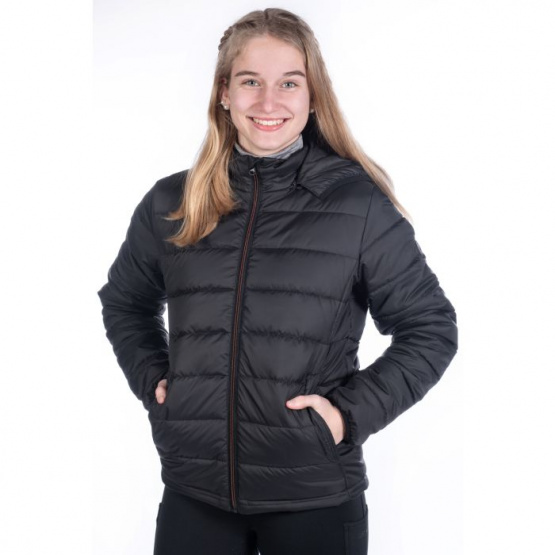 Blouson matelassée HKM ruby noir (13-14 ans) neuf occasion
