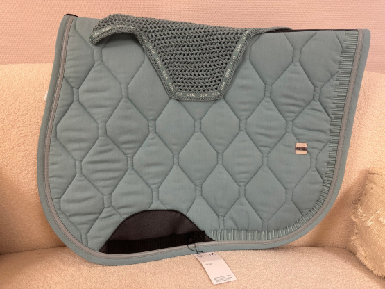 Ensemble tapis de selle +bonnet Gem bleu (neuf) occasion