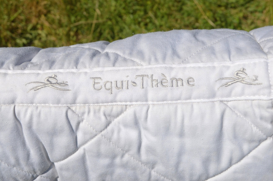 Tapis de selle Equithème blanc (cheval) occasion