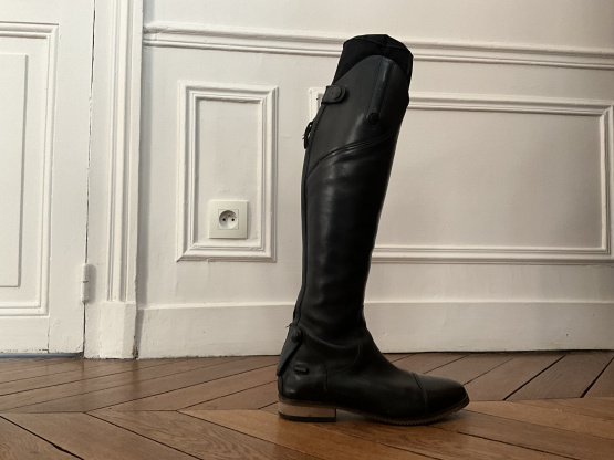 Bottes équitation Equithème Wavy noir sans lacet (37) occasion