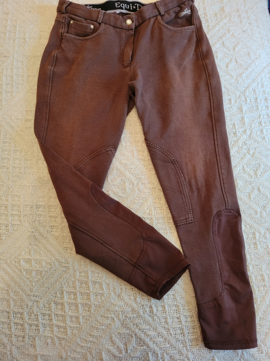 Pantalon équitation Equithème marron (38) occasion