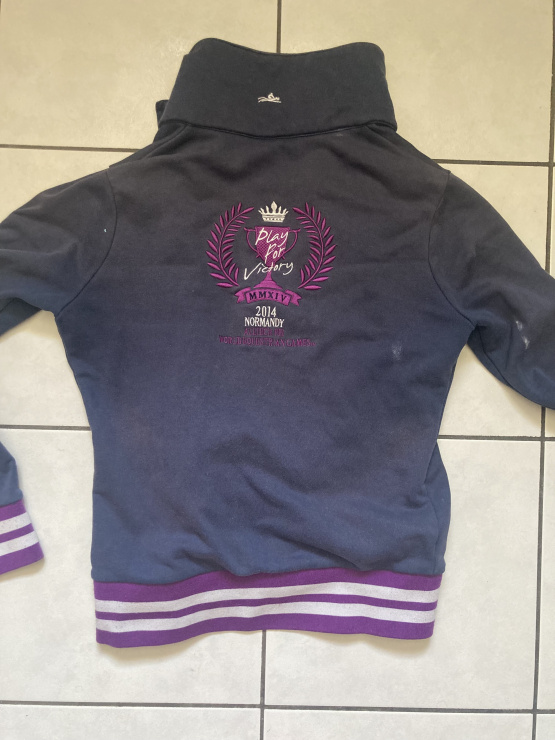 Sweat Equitheme bleu & violet (M) occasion