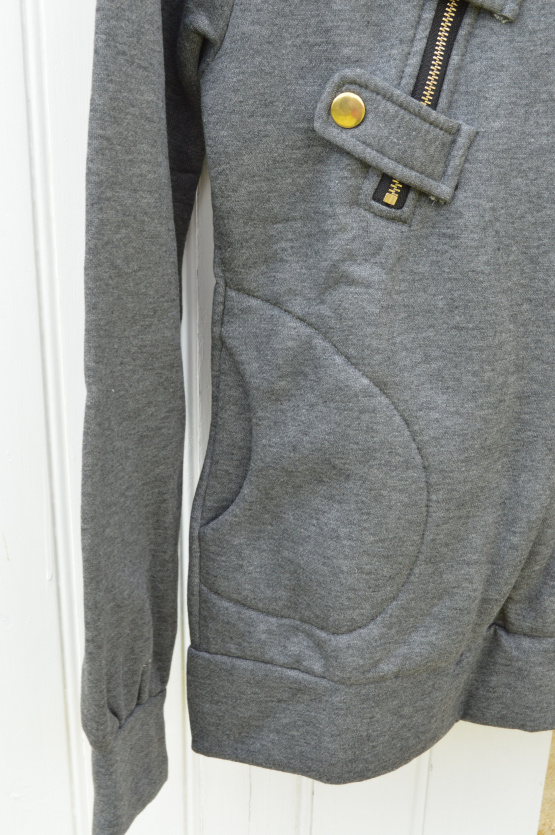 Sweat Meaneor gris avec capuche (M) neuf occasion