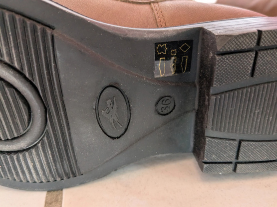 Bottes équitation Equithème cuir marron (36) occasion