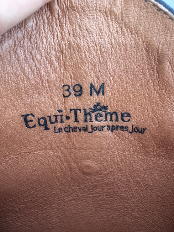 Botte équitation Equitheme cuir noir (39) occasion