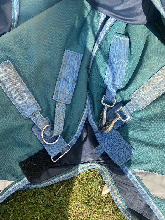 Couverture Horseware Amigo vert 400g avec cou 140 cm occasion