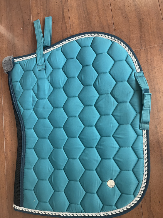 Tapis de selle & bonnet bleu turquoise (cob) occasion