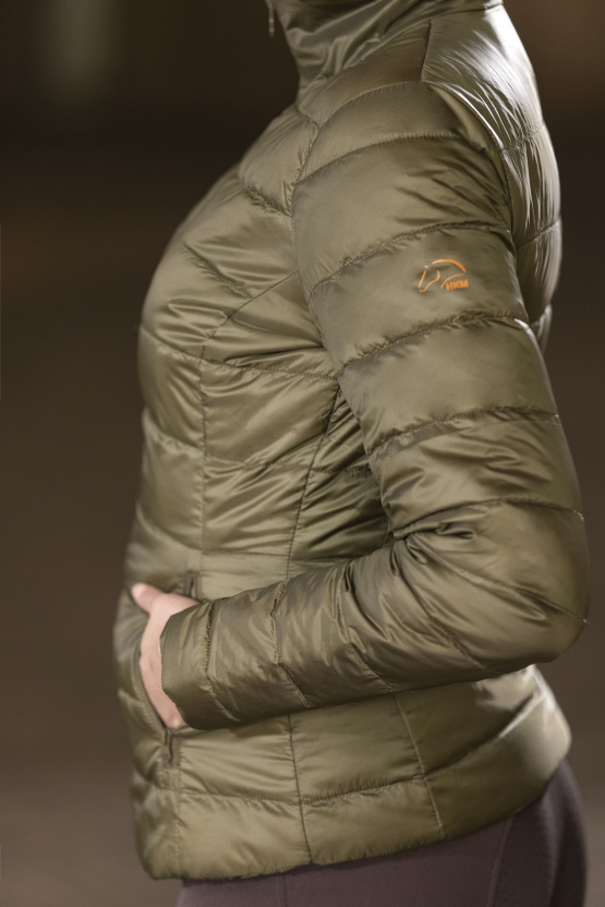 Blouson matelassé HKM Allure vert (XS) neuf occasion
