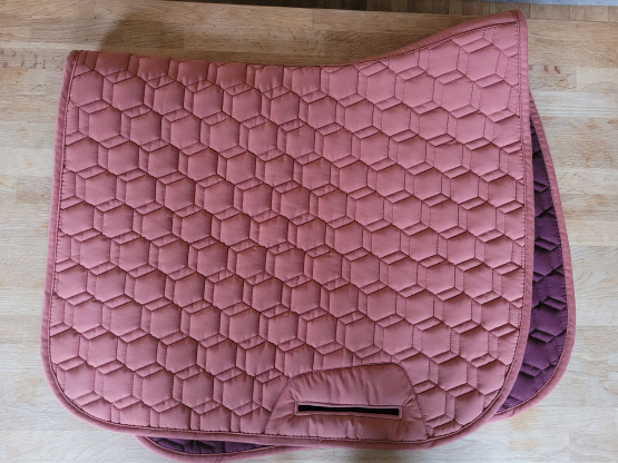 Tapis de selle Fouganza réversible Terracotta & Bordeaux (cheval) occasion