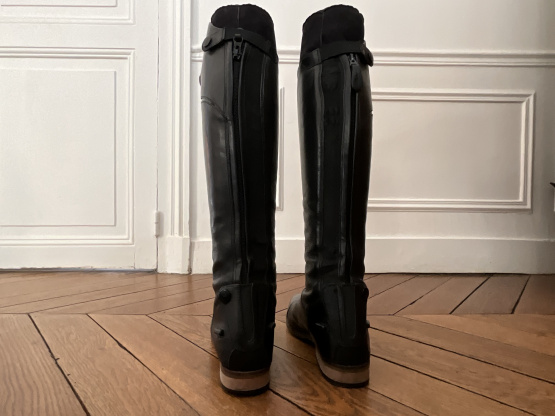 Bottes équitation Equithème Wavy noir sans lacet (37) occasion