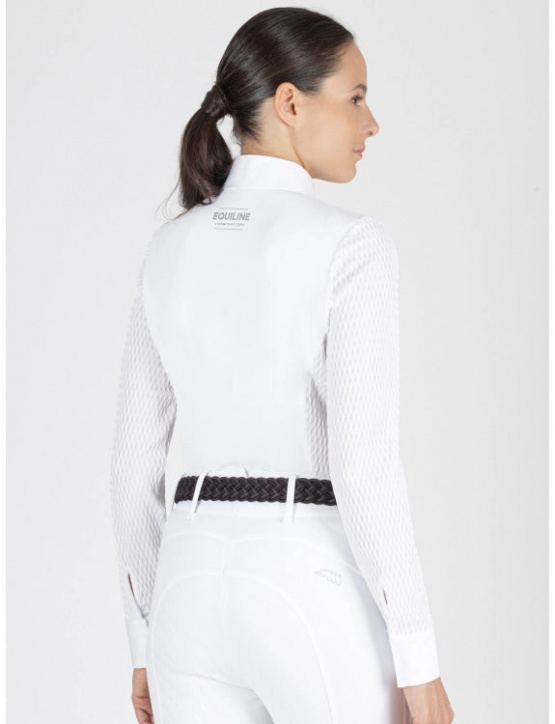 Polo concours Equiline Catic blanc (L) neuf occasion