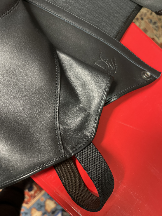 Chaps Sergio Grasso cuir noir (41/35) neuf occasion