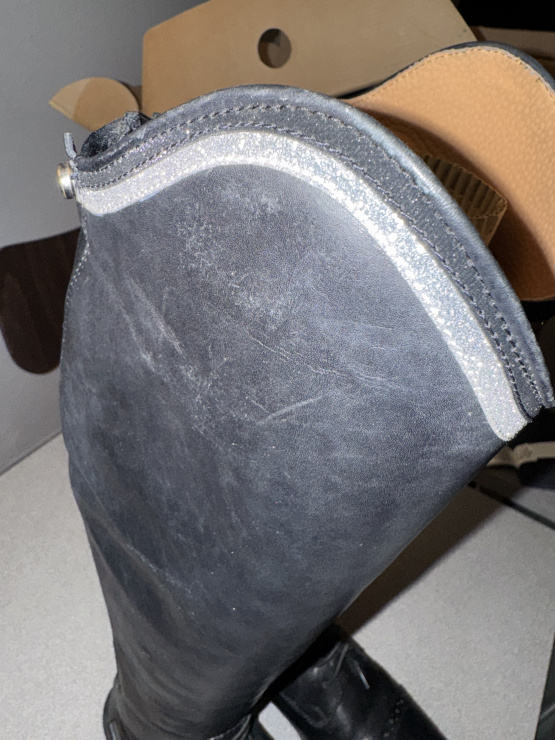 Bottes équitation HKM cuir noir (39) occasion