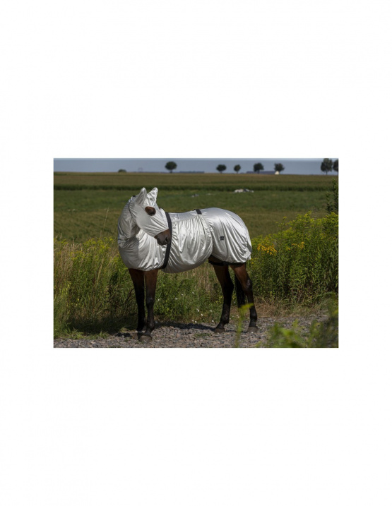 Couverture Equithème anti-eczéma gris 125 cm neuf occasion
