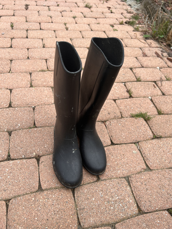 Bottes Equitation Decathlon caoutchouc noir T34 d occasion a vendre