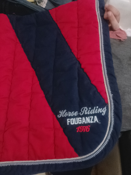 Tapis de selle Fouganza rouge (cheval) occasion