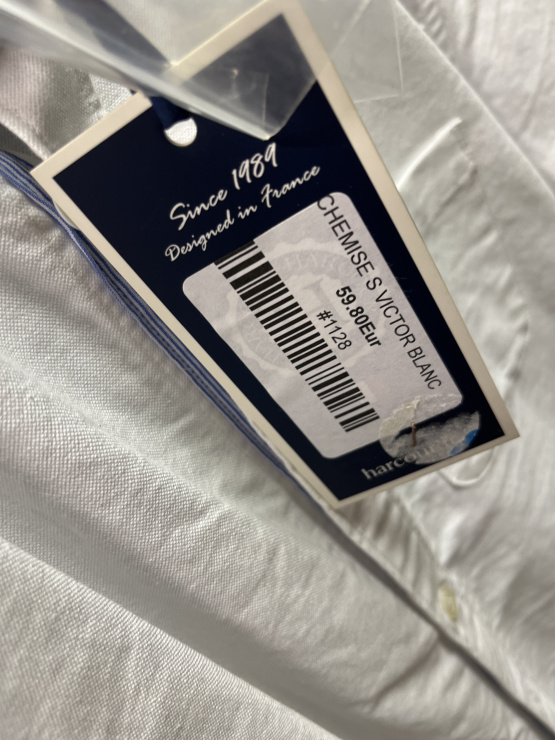 Chemise concours Harcour blanc (S) neuf occasion