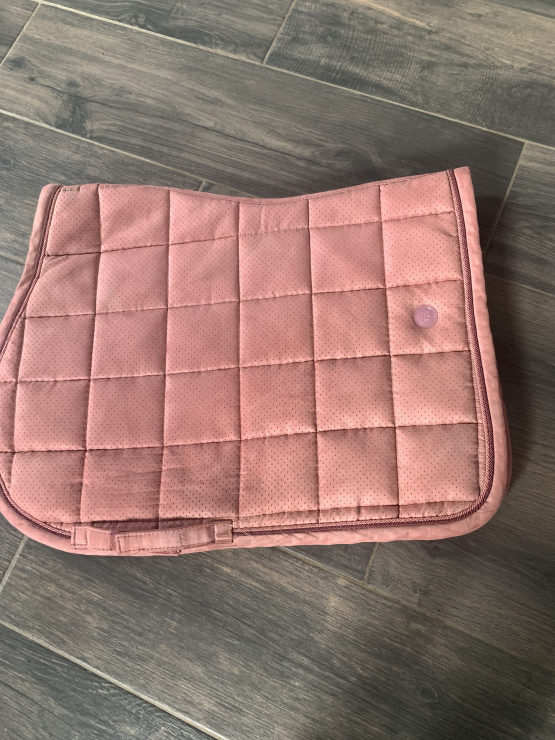 Tapis de selle Equithème rose poudré occasion